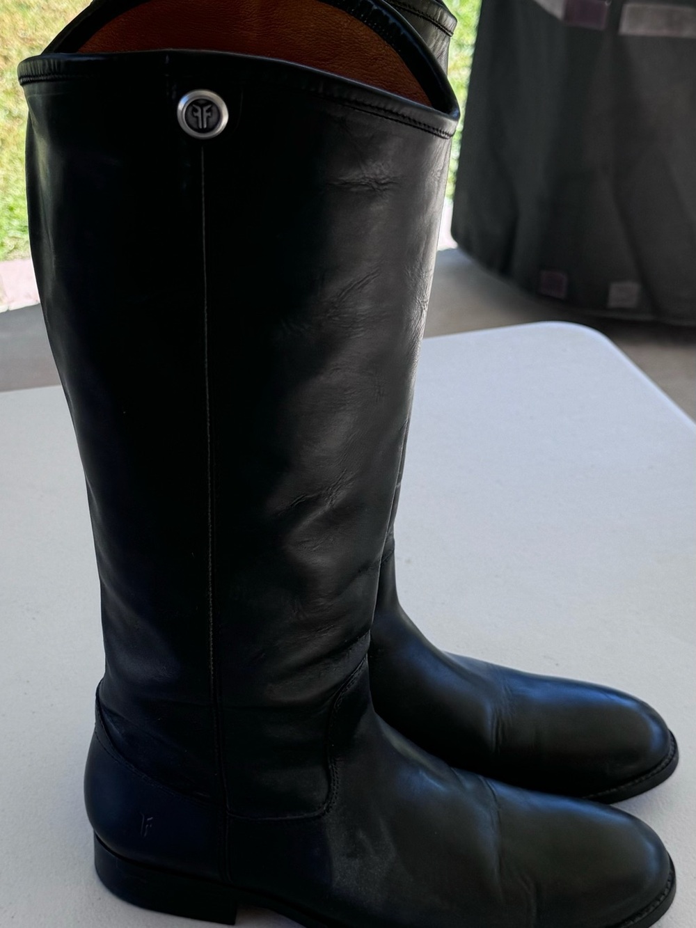 Frye Black Leather Over-the-Knee Riding Boots - Picture 2 of 2